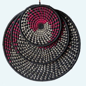 Panier mural rond burundais, panier mural d'art burudais, ensemble de paniers muraux africains, assiettes murales décoratives – Image 6