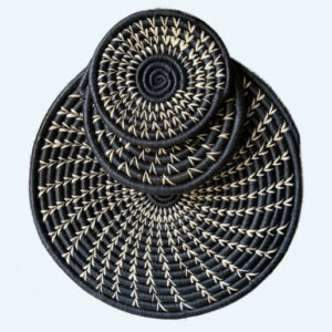 Panier mural rond burundais, panier mural d'art burudais, ensemble de paniers muraux africains, assiettes murales décoratives – Image 4