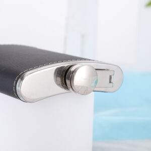 Flacon de hanche en acier inoxydable, Pot à Whisky en métal, bouteille d'alcool de poche Portable de voyage – Image 5