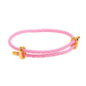 Bracelet réglable en cuir Cordon de poignet Cordon de perles à gros trous – Image 2