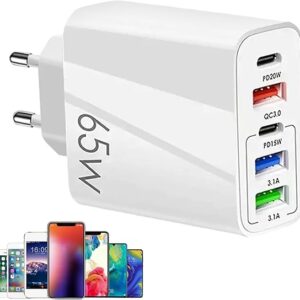 Chargeur 65 W avec 5 Ports , Multifonctionnel Compact et Durable – Image 1
