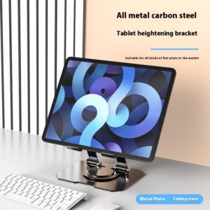 Desktop Metal Tablet Computer Stand Rotating Folding – Image 7
