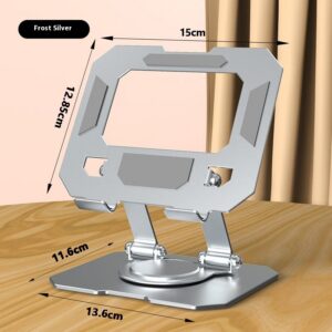 Desktop Metal Tablet Computer Stand Rotating Folding – Image 2